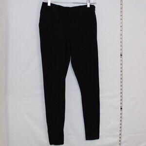 One By Chapter‎ One black side zipper pull-on flat-front slim fit ankle pants M